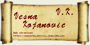 Vesna Kojanović vizit kartica